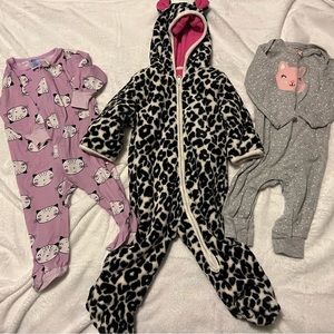 Cat lovers BUNDLE- Girls 3-6 months cold weather clothing